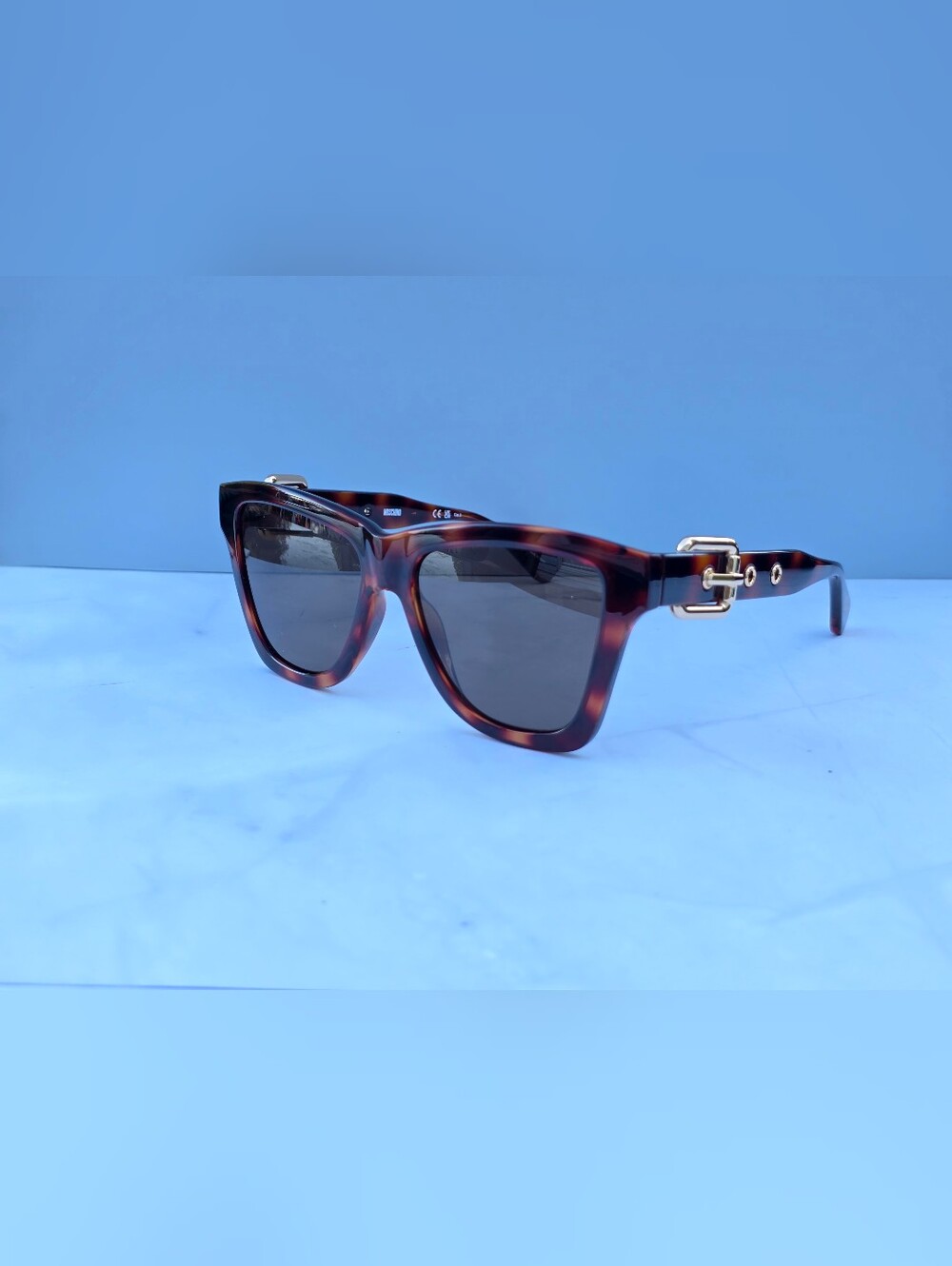 🕶️ NEW Moschino MOS131/S Tortoise Buckle Sunglasses w/ Case